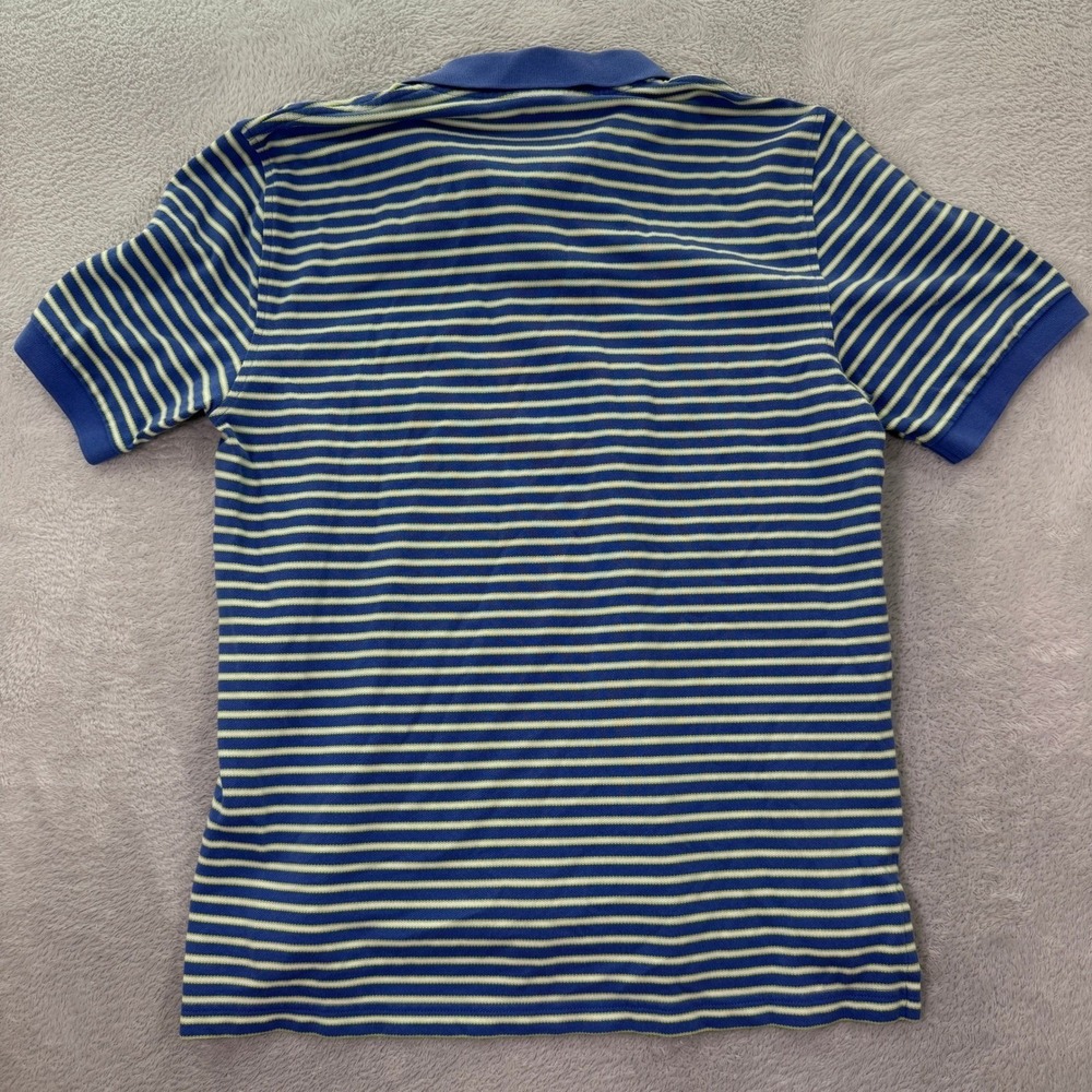 Brooks Brothers 346 Mens Medium Blue Green Stripe Polo Shirt Original Fit EUC - Picture 6 of 6